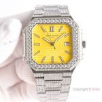 Patek Philippe Cubitus 45mm Yellow Dial Pave-Diamond Case Luxury Replica Watch